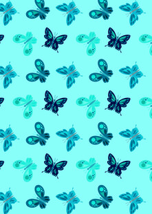 蓝绿色蝴蝶图案背景