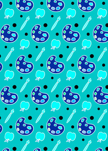 蓝色卡通图案背景纹理