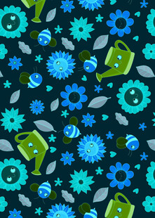 机械风多彩齿轮图案背景