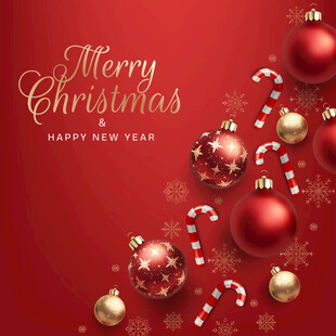 圣诞新年装饰喜庆画面