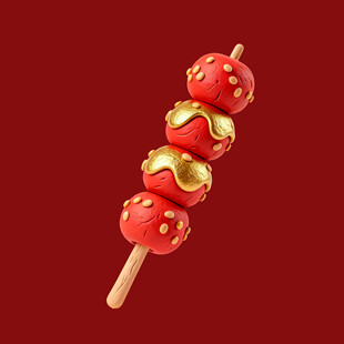 金箔装饰糖葫芦创意展示