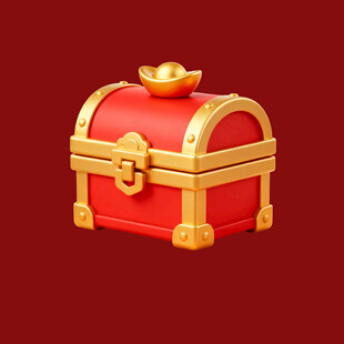 红色金饰宝箱