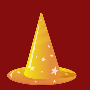 魔法巫师帽闪耀星星元素