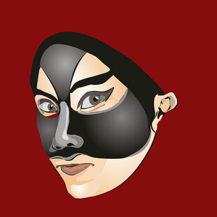 半脸面具人物形象