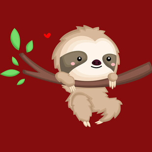 挂在树枝上的可爱树懒