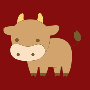 可爱小牛卡通形象