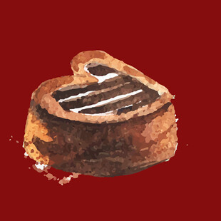 心形巧克力甜点