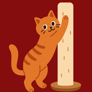 猫咪欢乐抓挠猫抓柱