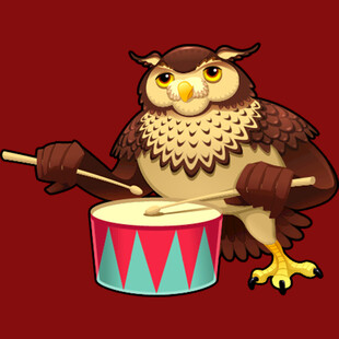 猫头鹰敲鼓