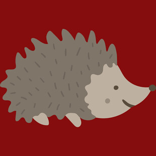 可爱小刺猬插画
