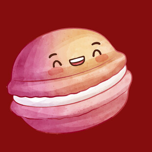 可爱马卡龙卡通形象