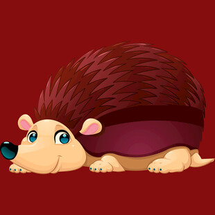 可爱卡通小刺猬
