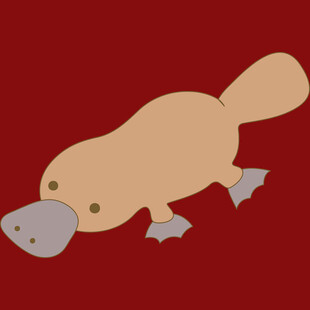 卡通鸭嘴兽形象展示