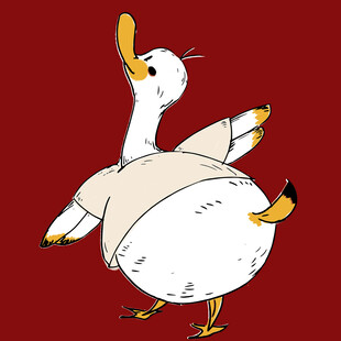跳舞的卡通鸭子