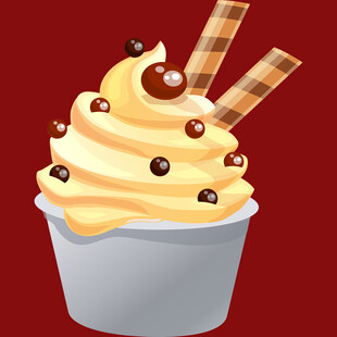 美味巧克力豆奶油冰淇淋