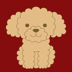 可爱泰迪犬卡通形象