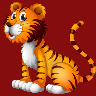 可爱卡通老虎形象