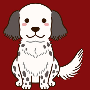 可爱斑点小狗卡通形象