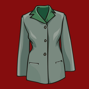 浅绿翻领纽扣女士西装外套