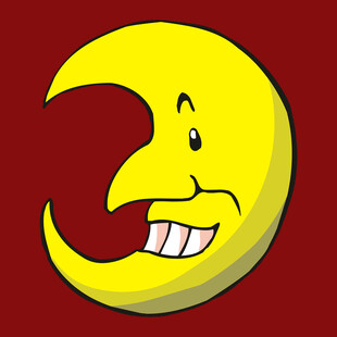 微笑的卡通月牙