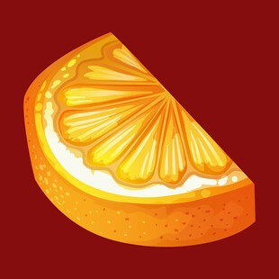 橙色切片清新诱人