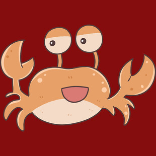 可爱卡通螃蟹形象
