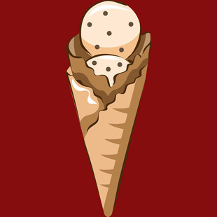 巧克力味冰淇淋甜筒