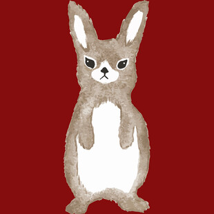 站立的卡通兔子形象