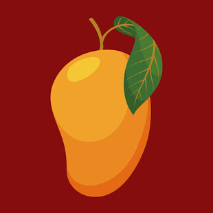 鲜艳芒果插画清新诱人