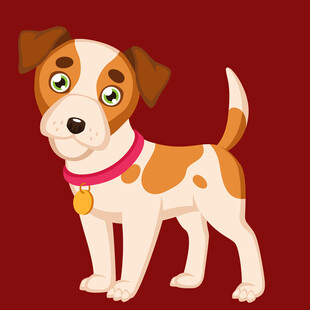 可爱斑点小狗卡通形象