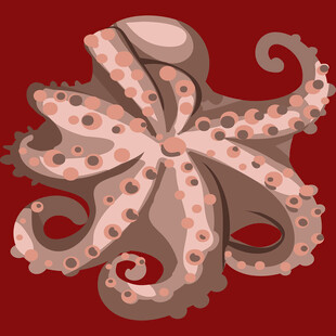 卡通八爪鱼插画