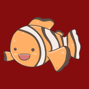 可爱条纹小鱼卡通形象