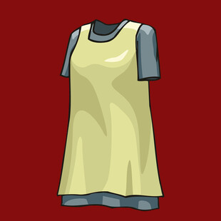 黄色短袖连衣裙插画