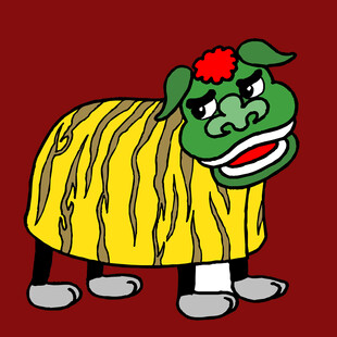 老虎装扮的卡通角色