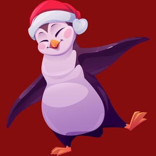 圣诞企鹅欢乐起舞