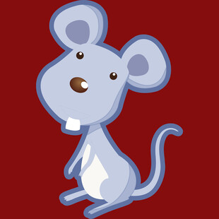 可爱卡通小老鼠