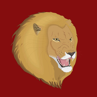 怒吼的雄狮头像