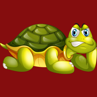 愤怒的卡通乌龟