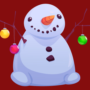 可爱雪人挂饰