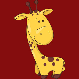 可爱长颈鹿卡通形象