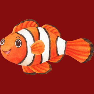 可爱小丑鱼插画