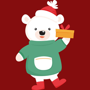 圣诞小熊送礼物