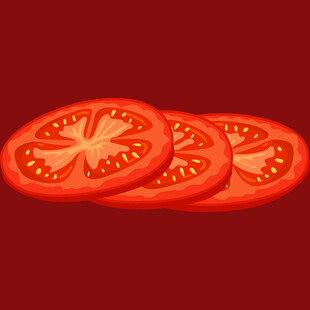 切片番茄鲜艳诱人