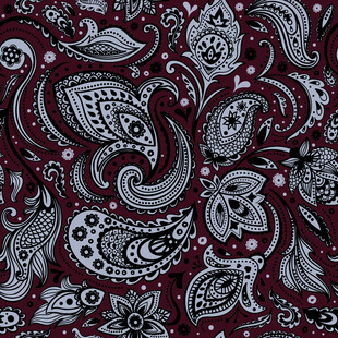 复古佩斯利花纹图案