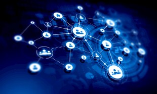 科技感网络连接示意图