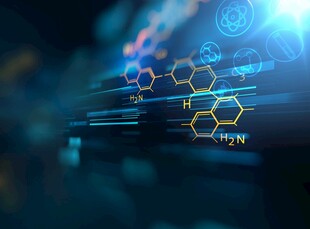 科技感分子结构图像