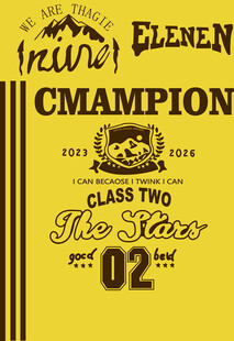 复古风格冠军主题服饰图案