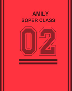 红色运动风02号艾米丽服饰