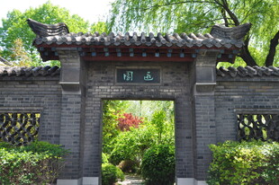 中式古门楼 绿意环绕景致