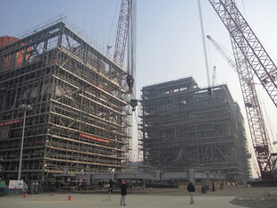 建筑工地施工场景